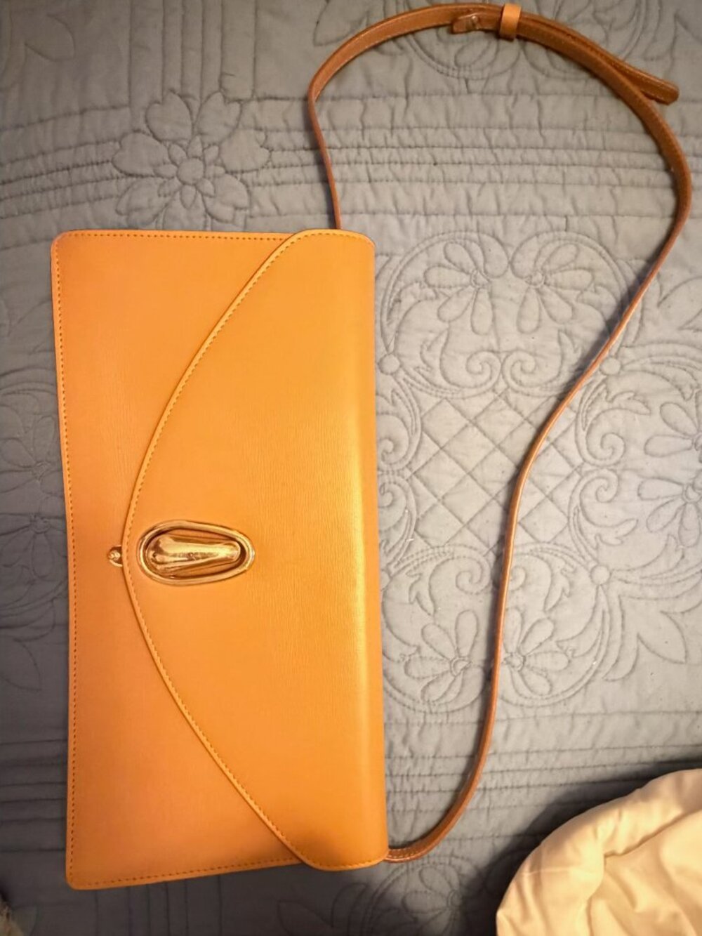 Giorgio Armani Rhinos Teardrop Turn-Lock Leather Bag